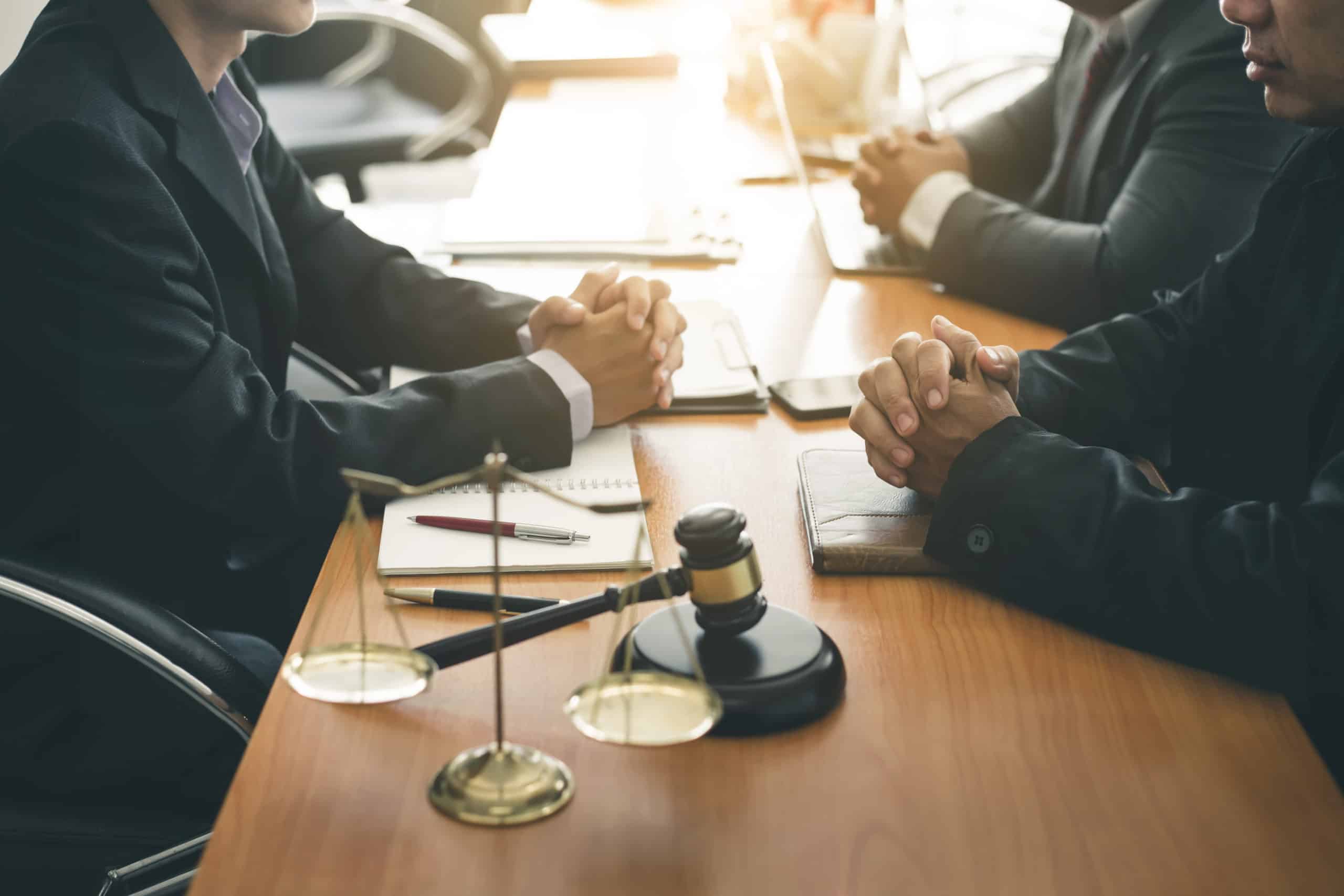 Business lawyer team. Working together of lawyer in the meeting.