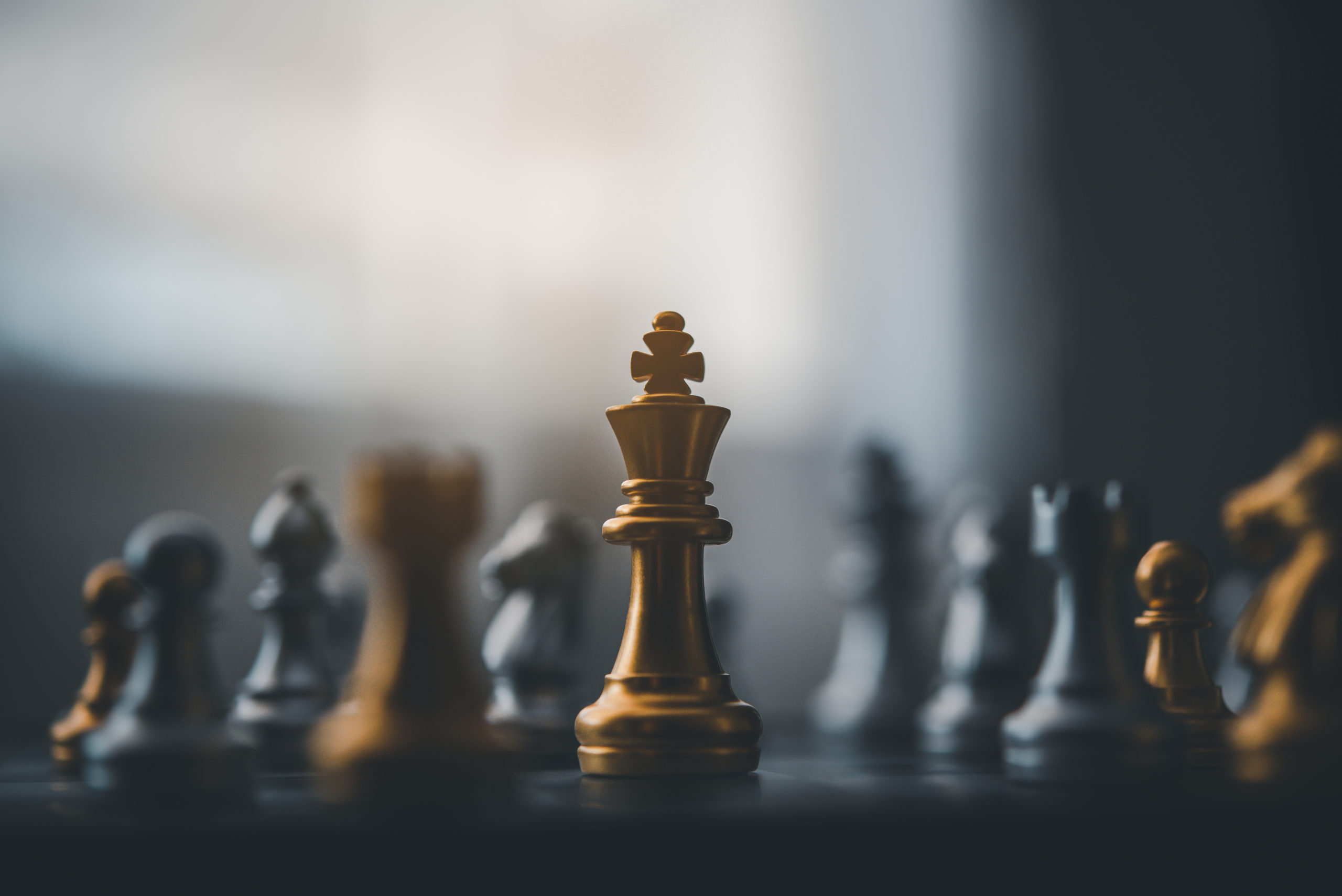 Chess board game concept of business ideas and competition and s